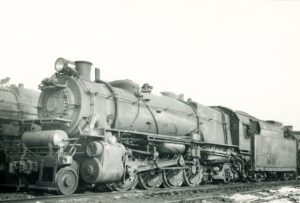Pennsylvania Railroad | Philadelphia Pennsylvania | Baldwin Class L1s 2-8-2 #3629 steam locomotive with booster | 1940 | T.M. Flattley, Jr. photograph | Francis B. Landenberger Palmer collection