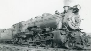 Pennsylvania Railroad | Sunbury, Pennsylvania | Juniata Works K4s 4-6-2 steam locomotive | February 15, 1939 | T.M. Flattley, Jr. photograph | Francis B. Landenberger Palmer collection