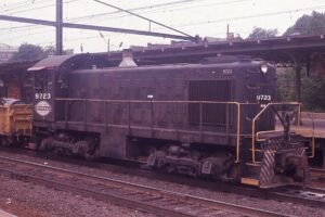 Penn Central Transportation Company | ex – New York Central System | Trenton, New Jersey | Alco S2 #9723 diesel-electric locomotive | August 19, 1969 | Francis B. Landenberger Palmer photograph / collection