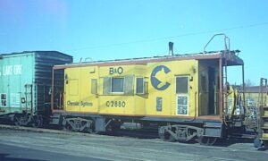 Chessie System | Baltimore and Ohio Railroad | Cranford, New Jersey | Bay Window caboose #C2880 | January 6, 1979 | H.B. Olsen photograph / collection