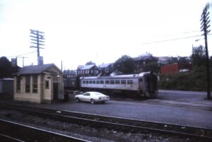 Baltimore and Ohio Railroad | Martinsburg, West Virginia | Budd RDC-1 | NA Interlocking Tower | June 1970 | Ken Kulick photograph / collection