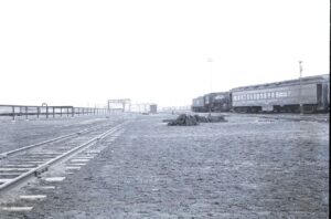 Central Railroad of New Jersey | Jersey City, New Jersey | Class 0-6-0 #113 steam locomotive | work car #92123 | March 20, 1954 | R.L. Long photograph |