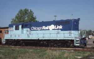 Chicago Rail Link | Blue Island, Illinois | EMD GP7 #4 diesel-electric locomotive | May 1, 1985 | Gregory S. Sommers photograph | Stephen Timnko collection