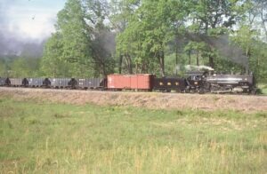 East Broad Top Railroad | Orbisonia, Pennsylvania | Baldwin Class 2-8-2 #15 steam locomotive | Photo freight special northbound | May 15, 2023 | Mitchell E. Dakelman photograph / collection