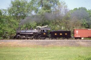 East Broad Top Railroad | Orbisonia, Pennsylvania | Baldwin 2-8-2 #16 steam locomotive | photo freight special | May 15, 2023 | Mitchell E. Dakelman photograph / collection