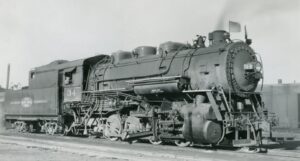 Illinois Terminal Railroad | Federal, Illinois | Class 0-8-0 #34 steam locomation | ex – Florida East Coast | December 21, 1948 | Robert P. Morris photograph | Elmer Kremkow collection