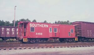 Southern Railway | Jacksonville, Florida | Bay Window caboose #X459 | July 11, 1974 | H.B. Olsen photograph / collection