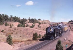 Union Pacific Railroad | Harriman, Wyoming | Class FEF 4-8-4 #8444 steam locomotive | Special Steam Excursion | October 1, 1977 | John Wilson photograph / collection