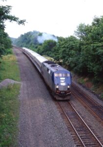 Amtrak | Latrobe, Pennsylvania | GE D9-P42B diesel-electric locomotive | Three Rivers passenger train | July 2, 2005 | Dick Flock photograph / collection
