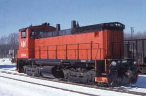 Bessemer and Lake Erie Railroad | Greenville, Pennsylvania | EMD SW1500 #150 diesel-electric locomotive | March 8, 1999 | Gordon Lloyd, Jr. photograph | Stephen Timko collection
