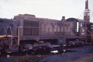 Central Railroad of New Jersey | Elizabethport, New Jersey | Alco S2 #1062 diesel-electric locomotive | July 1971 Dave Sweetland photograph | Morning Sun Books collection