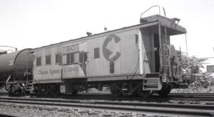 Chessie System | Baltimore and Ohio Railroad | Roselle, New Jersey | Bay Window caboose #C3040 | June 10,1975 | H.B. Olsen photograph / collection