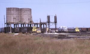 Erie Lackawanna Railway | Secaucus, New Jersey | Croxton Yard Locomotive Coaling Towers | August 1968 | Ken Kulick photograph / collection