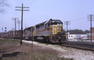 Erie Lackawanna Railway | Griffith, Indiana | EMD SD45 #3651 + 1 diesel-electric locomotives | eastbound freight | June 1971 | Ken Lulick photograph / collection