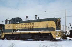 Lake Terminal Railroad Company | Cleveland, Ohio | EMD NW2 #1019 diesel-electric locomotive | February 7, 1977 | David Hamley photograph | Stephen Timko collection