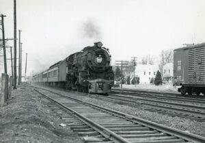 Pennsylvania Reading Seashore Lines | Atco, New Jersey | Pennsylvania Railroad | Juniata Work K4s #3856 | Special Passenger Train | March 29, 1953 | R.L. Long photograph | West Jersey Chapter, NRHS Collection