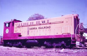 Sierra Railroad | Keystone, California | Baldwin S12 #42 diesel-electric locomotive | Richard R. Wallin photograph | Francis B. Landenberger Palmer collection