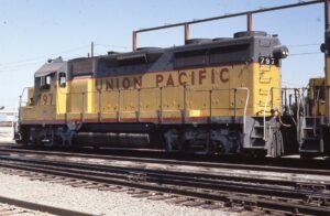 Union Pacific Railroad | Stockton, California | EMD GP35 #7897 diesel-electric locomotive | ex-Western Pacific | September 23, 1984 | Dick Flock photograph / collection