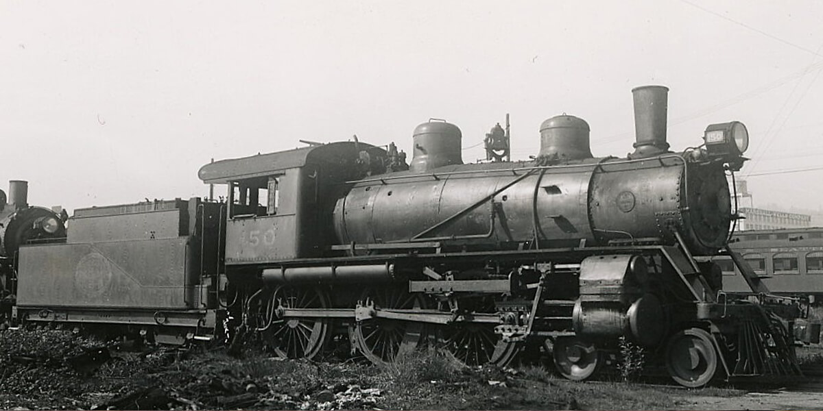 Spokane, Portland and Seattle Railroad | Portland, Oregon | Class D25 4-6-0 #150 steam locomotive | April 11, 1940 | unknown photographer | West Jersey Chapter, NRHDS Collecti