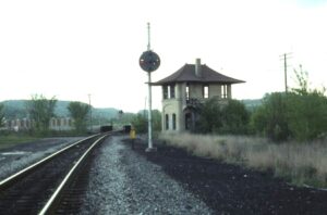 Baltimore and Ohio Railroad | ex Buffalo, Rochester and Pittsburgh | DuBois, Pennsylvania | FC Falls Creek Switch Tower | May 29, 1995 | Mitchell E. Dakelman photograph / collection
