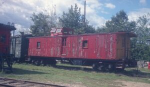 Bangor and Aroostook Railroad | Kennebunkport, Maine | Seashore Trolley Museum | Caboose #C40 | September 7, 1973 | H.B. Olsen photograph / collection