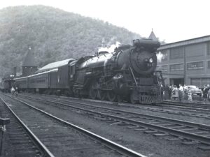Central Railroad of New Jersey | Mauch Chunk, Pennsylvania | Baldwin class G4s 4-6-2 #810 steam locomotive | Steam Passenger Special | September 18, 1949 | R.L. Long photograph | West Jersey Chapter, NRHS collection