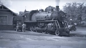 Erie Railroad | Closter, New Jersey | Class G-15 4-6-0 #952 steam locomotive | at Closter Station | September 1939 | Fielding Lew Bowman photograph / collection