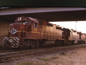 Lehigh Valley Railroad | South Plainfield, New Jersey | EMD GP38AC #312, #310 and #313 diesel-electric locomotives | May 1972 | Jack de Rossett photograph | Morning Sun Books collection