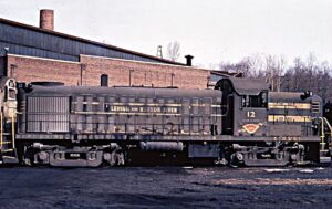Lehigh and Hudson River Railway | Bethlehem, Pennsylvania | Alco RS3 #12 diesel-electric locomotive | March 1969 | Dave Augsburger photograph | Richard Prince collection
