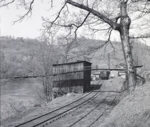 Middle Fork Railroad Company | Ellamore, West Virginia | Right-of-way to Yard | May 1968 | Henry Libby photograph / collection