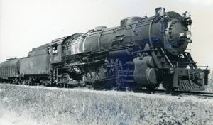 Chicago, Milwaukee, Saint Paul and Pacific Railroad | aka Milwaukee Road | Linton, Indiana | Class 2-8-2 #302 steam locomotive | October 15, 1935 | C.W. Jernstrom photograph | Elmer Kremkow collection