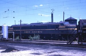 New York, New Haven and Hartford Railroad | New Haven, Connecticut | GE EP4 #364 electric motor | Stored — Cedar Hill Yard | June 21, 1966 | Stanley Hauck photograph | John Wilson collection