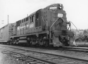 Penn Central Transportation Company | Old Bridge, New Jersey | Alco RSD12 #6869 diesel-electric locomotive | Browns Yard | freight transfer run | July 1970 | Ed Kaspriske photograph / collection