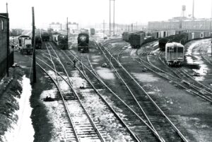 Reading Company | Camden, New Jersey | Bulson Street Yard | Reading diesel-electric locomotives | Trains 23A, WY51, and WY847 | February 1964 | Will Coxey photograph / collection