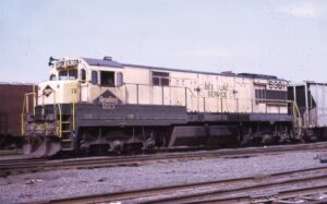 Reading Company | Elizabethport, New Jersey | on CRNJ | GED U30C #6301 diesel-electric locomotive | June 14, 1975 | Bill Brennan photograph | Morning Sun Books collection