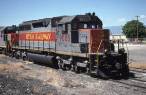 Utah Railway | Midvale, Utah | EMD SD40 #9005 diesel-electric locomotive | June 16, 2001 | Lee Gregory photograph | Stephen Timko collection