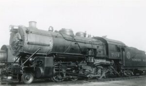 Western Maryland Railway | Elkins, West Virginia | Class 2-8-0 #734 steam locomotive | July 27, 1946 | unknown photographer | West Jersey Chapter, NRHS collection