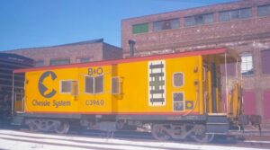 Chessie System | Baltimore and Ohio Railroad | Cranford, New Jersey | Bay Window caboose #C3960 | February 11, 1974 | H.B. Olsen photograph / collection