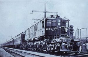Cleveland Union Terminal | Cleveland, Ohio | GE P2b #1051 electric motor | with passenger train | 1951| Elmer Kremkow photograph / collection
