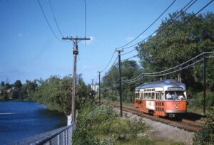 Massachusetts Bay Transportation Authority | Boston, Massachusetts | PCC Streetcar #3285 | Highland Branch | July 25, 1959 | Al Holtz photograph / collection