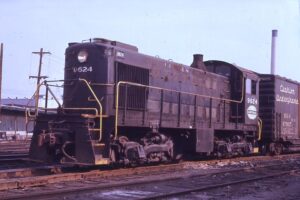 Penn Central Transportation Company | Philadelphia, Pennsylvania | Alco S2 #9624 diesel-electric locomotive | in ex-New York Central paint | April 28, 1970 | Francis B. Landenberger Palmer photograph / collection