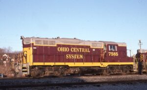 Ohio Central System | Brier Hill, Ohio | EMD GP10 #7585 diesel-electric locomotive | March 23, 1999 | Gordon Lloyd, Jr. photograph | Stephen Timko collection