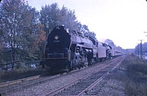 Reading Company | West Milton, Pennsylvania | Reading class 4-8-4 #2100 + 1 steam locomotives | Iron Horse Ramble steam special | October 1962 | Al Holtz photograph / collection