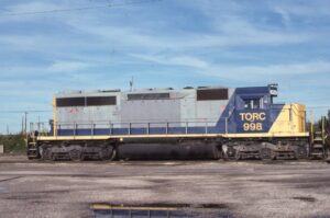 Toledo Ore Docks Company | TORC | Walbridge, Ohio | EMD SD40 #998 diesel-electric locomotive | September 17, 1997 | Gordon Lloyd, Jr. photograph | Stephen Timko collection