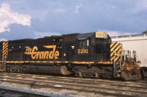 Wheeling and Lake Erie Railroad | ex Denver and Rio Grande | Green Tree, Pennsylvania | SD40T-2 #5391 diesel-electric locomotive | June 22, 2011 | Gordon Lloyd, Jr. photograph | Stephen Timko collection