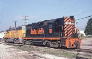 Wheeling and Lake Erie Railroad | Green Tree, Pennsylvania | EMD GP38-3 #103 high hood diesel-electric locomotive | August 5, 2006 | Gordon Lloyd, Jr. photograph | Stephen Timko collection